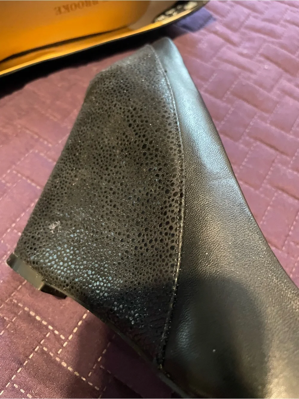 Audrey Brooke Black Wedge Pumps